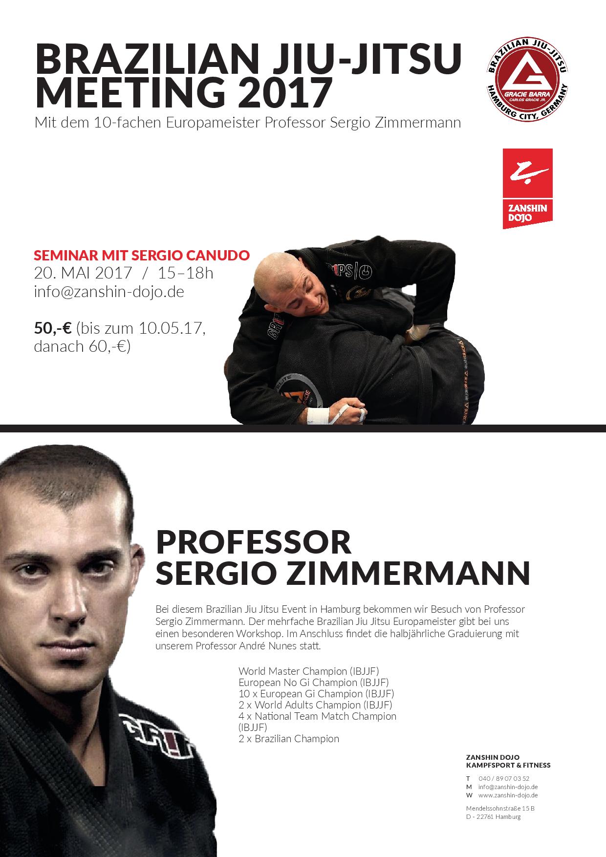 Brazilian Jiu-Jitsu Seminar mit Professor Sergio Zimmermann